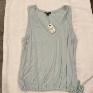 NWT Express tie bottom tank in Teal size Medium